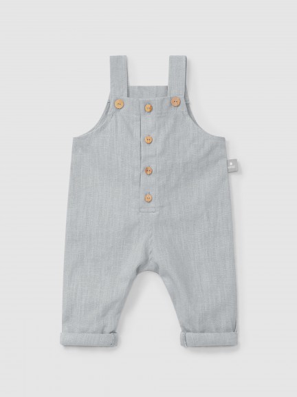 Plain dungarees in linen with cotton Plain dungarees in linen with cotton
