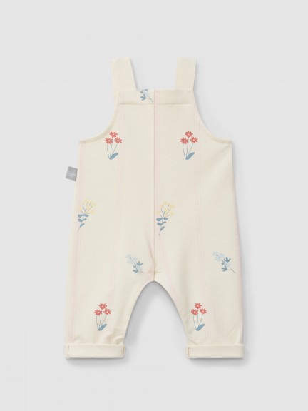 Printed plush dungarees Printed plush dungarees