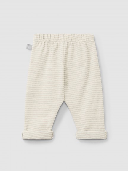 Cotton striped pull-up pants Cotton striped pull-up pants