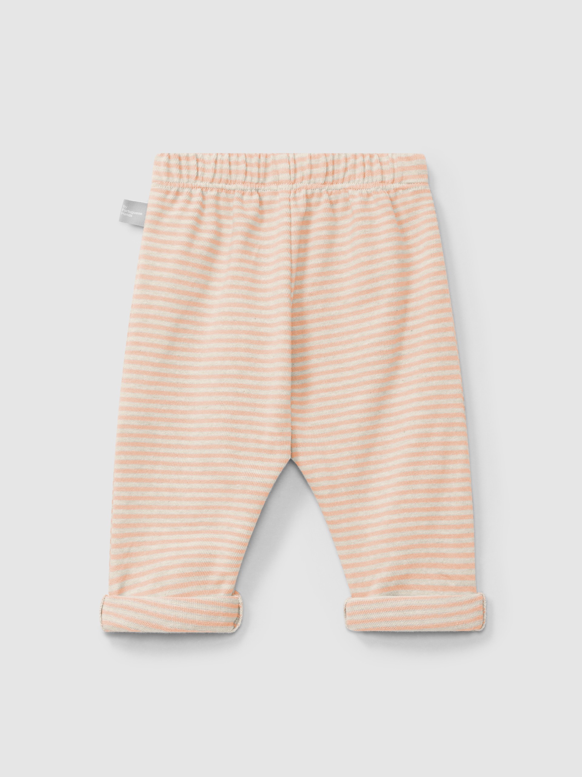 Pantalón pull-up de algodón a rayas