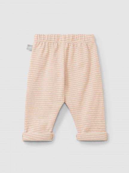 Cotton striped pull-up pants Cotton striped pull-up pants