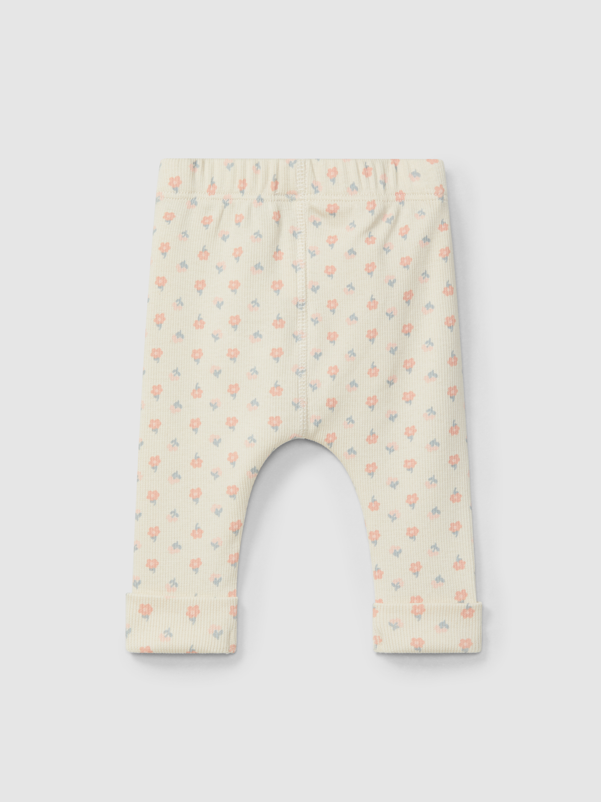 Ribbed jersey leggings floral print