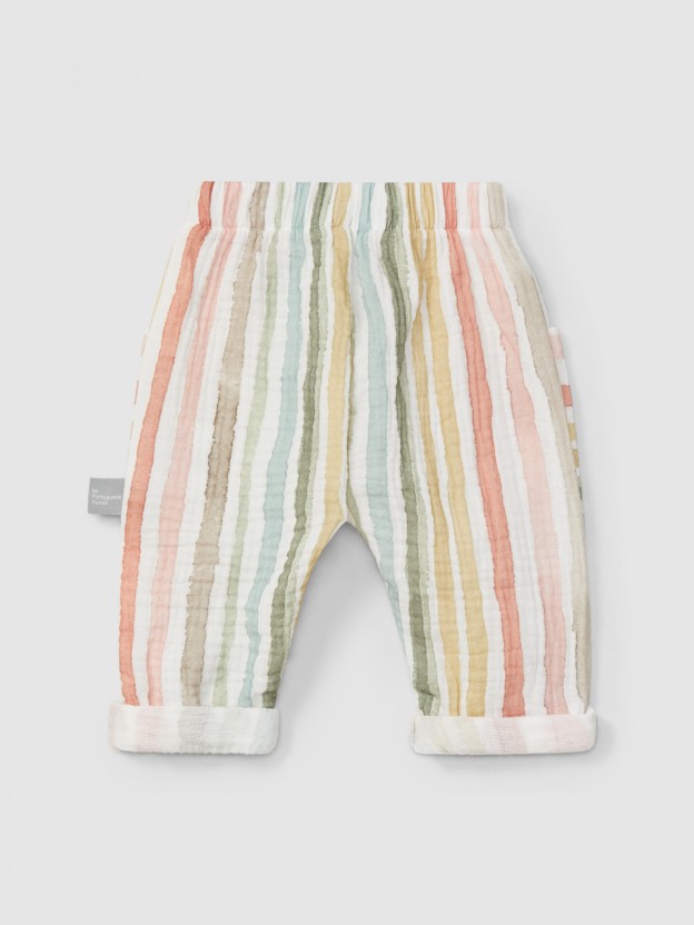 Multi-colour striped pull-up pants Multi-colour striped pull-up pants