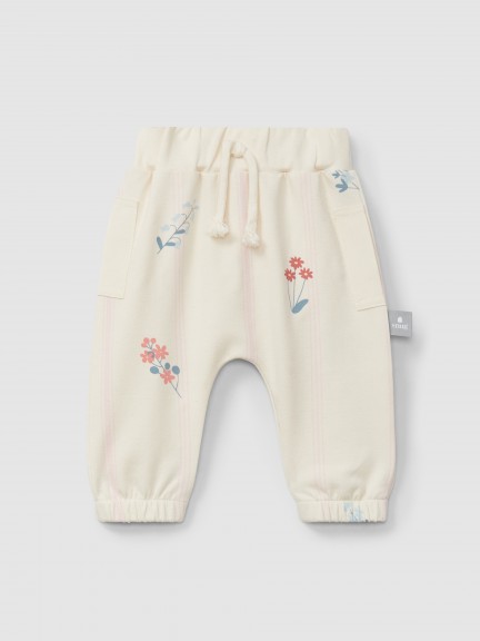 Printed plush pull-up pants Printed plush pull-up pants