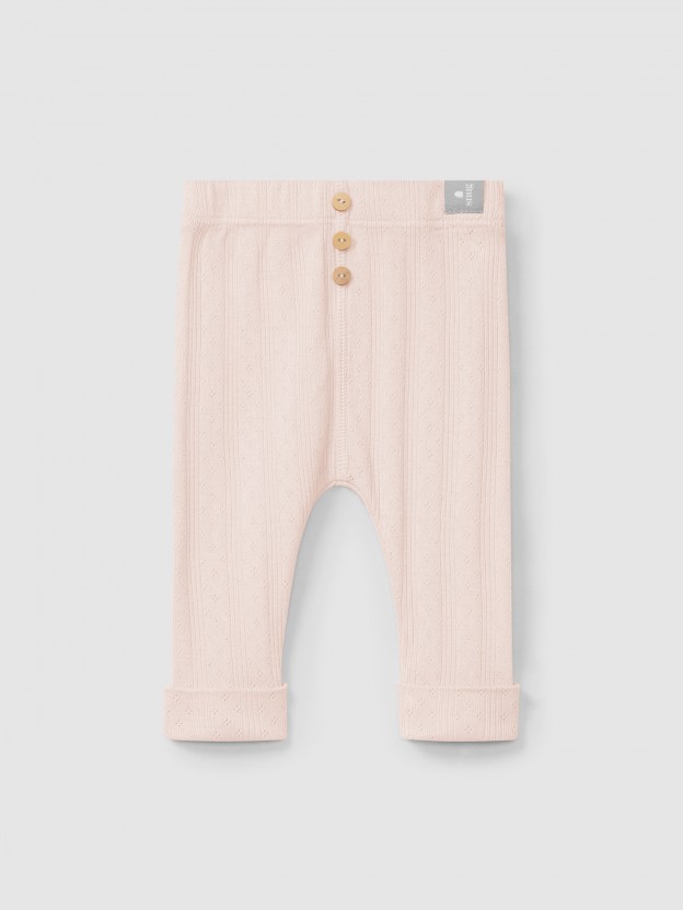 Ajour pattern leggings