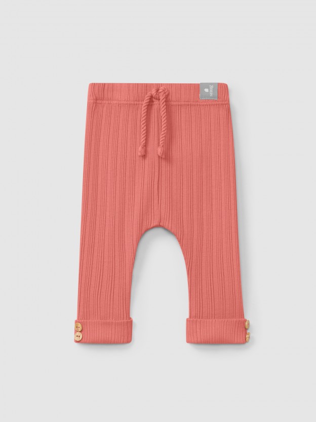 Ribbed jersey leggings Ribbed jersey leggings