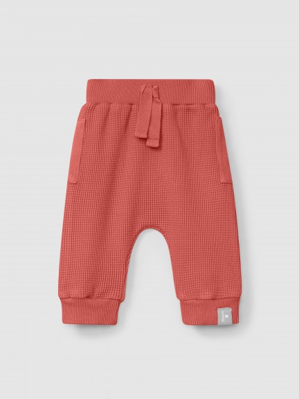 Waffle weave pull-up pants Waffle weave pull-up pants