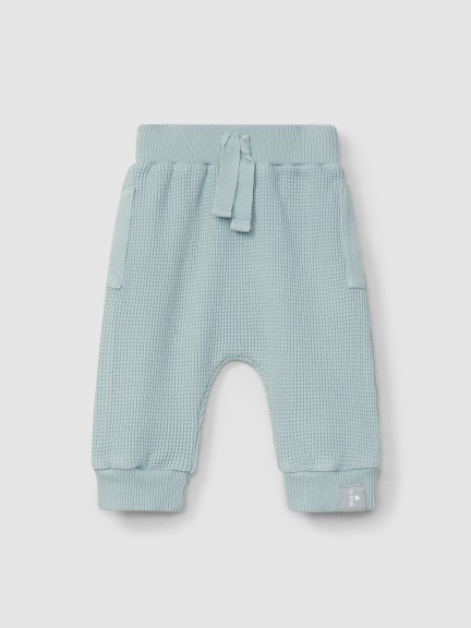 Waffle weave pull-up pants Waffle weave pull-up pants