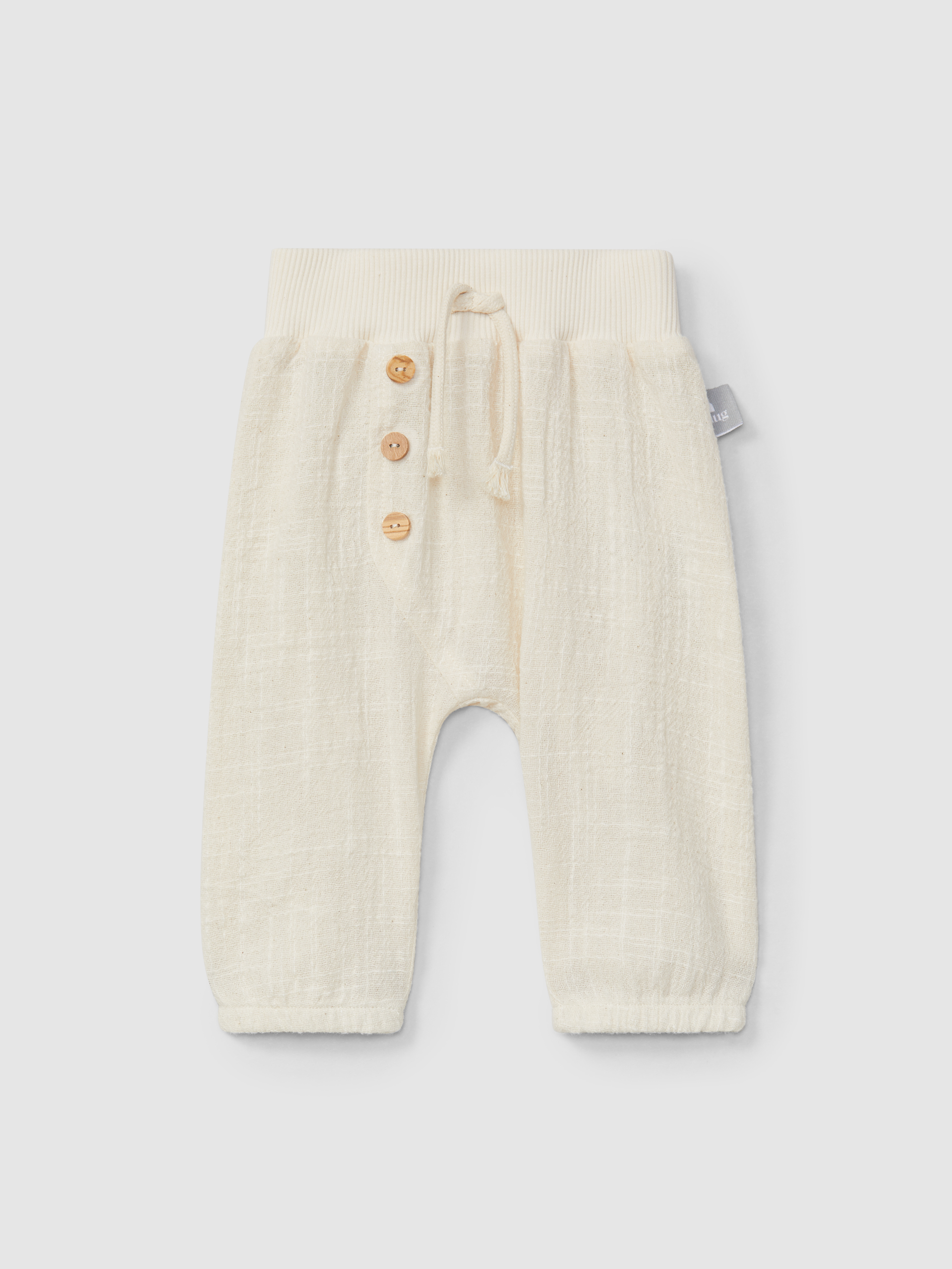 Natural-effect pull-up pants