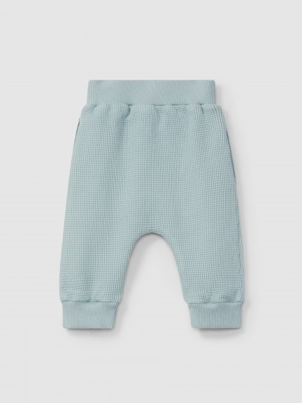 Waffle weave pull-up pants Waffle weave pull-up pants