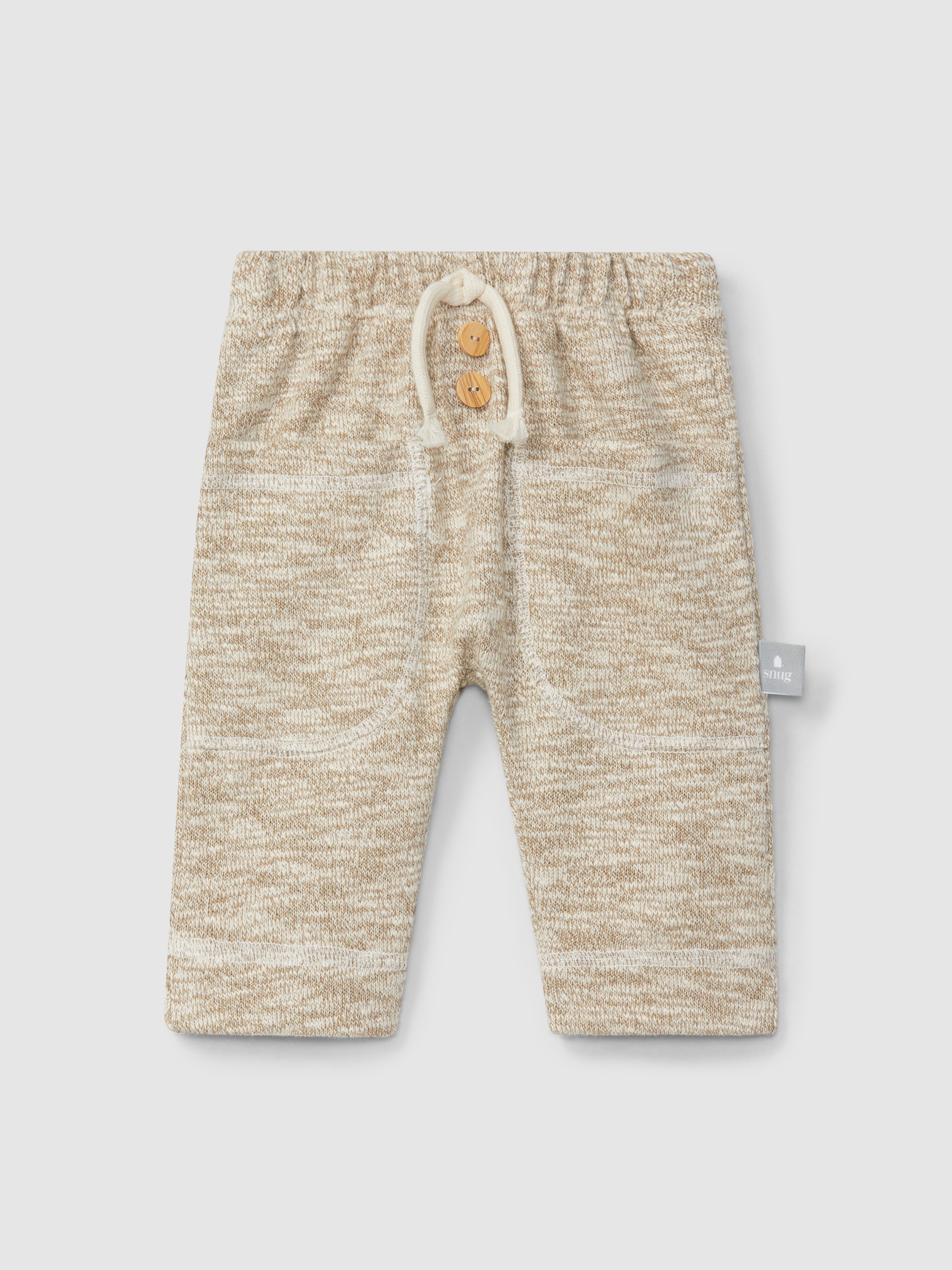 Pantalón pull-up en punto efecto tejido