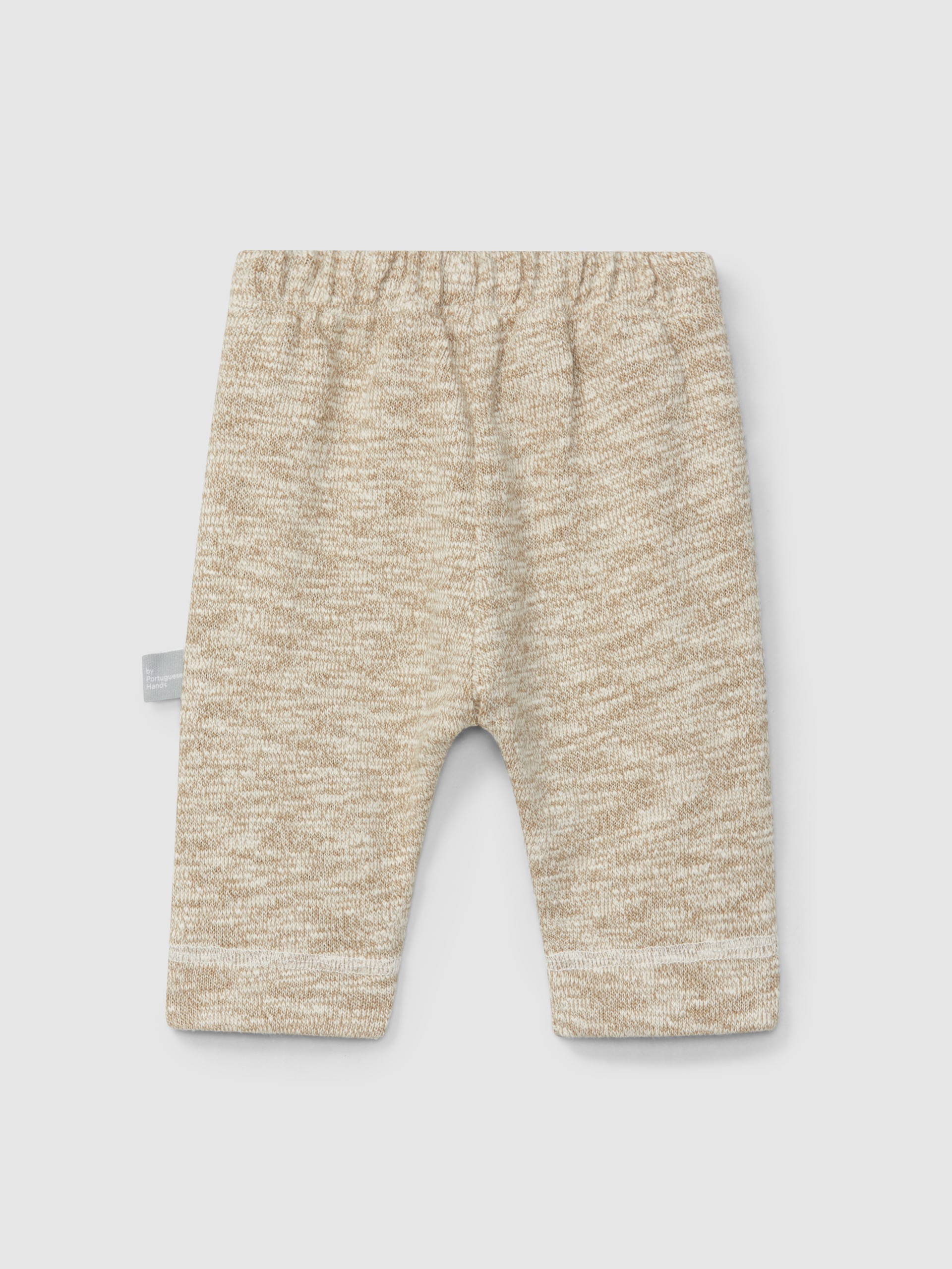 Pantalón pull-up en punto efecto tejido