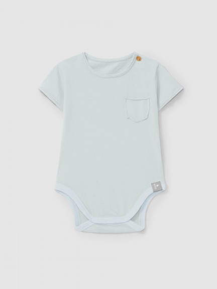 Plain bodysuit without collar Plain bodysuit without collar