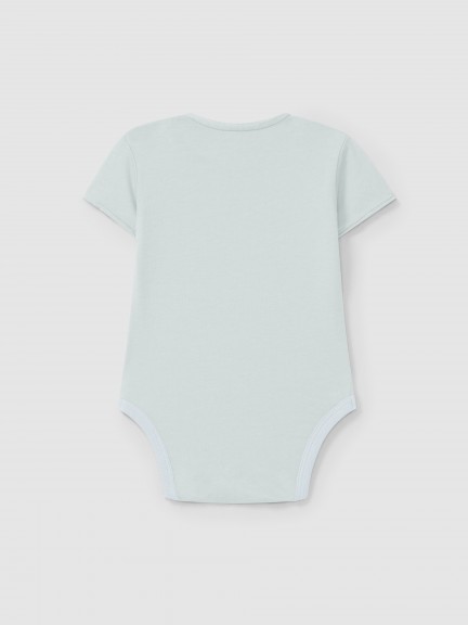 Plain bodysuit without collar Plain bodysuit without collar