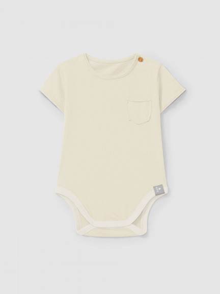 Plain bodysuit without collar Plain bodysuit without collar