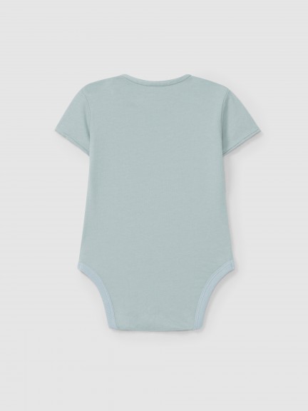 Plain bodysuit without collar Plain bodysuit without collar