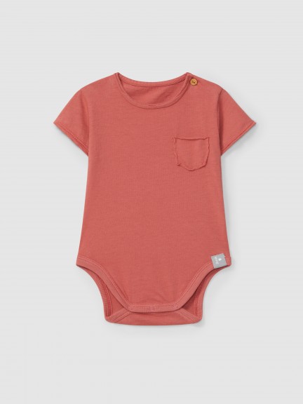 Plain bodysuit without collar Plain bodysuit without collar