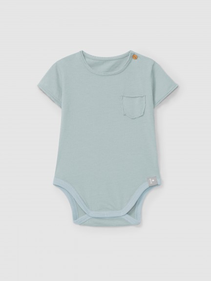 Plain bodysuit without collar Plain bodysuit without collar