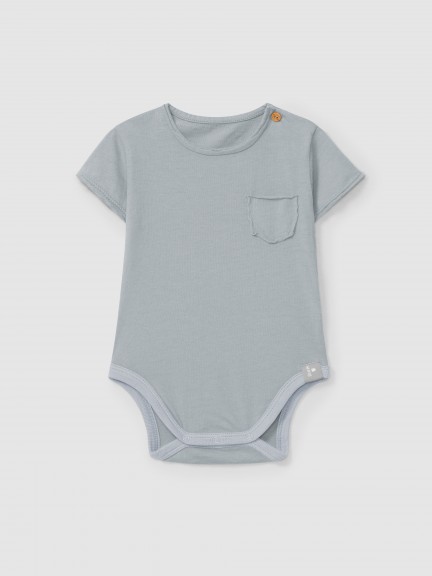 Plain bodysuit without collar Plain bodysuit without collar