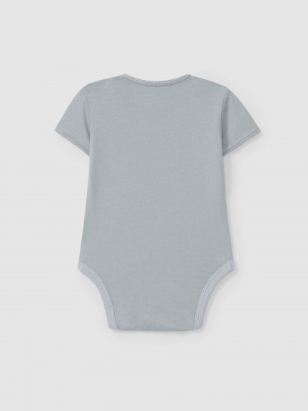 Plain bodysuit without collar Plain bodysuit without collar