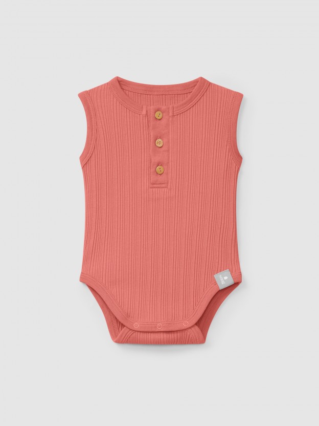 Ribbed jersey singlet bodysuit Ribbed jersey singlet bodysuit