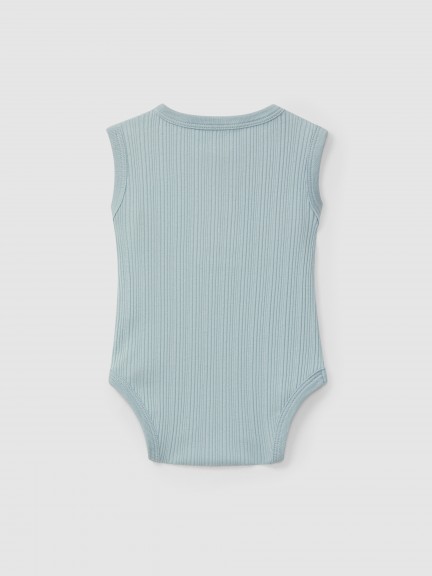 Ribbed jersey singlet bodysuit Ribbed jersey singlet bodysuit