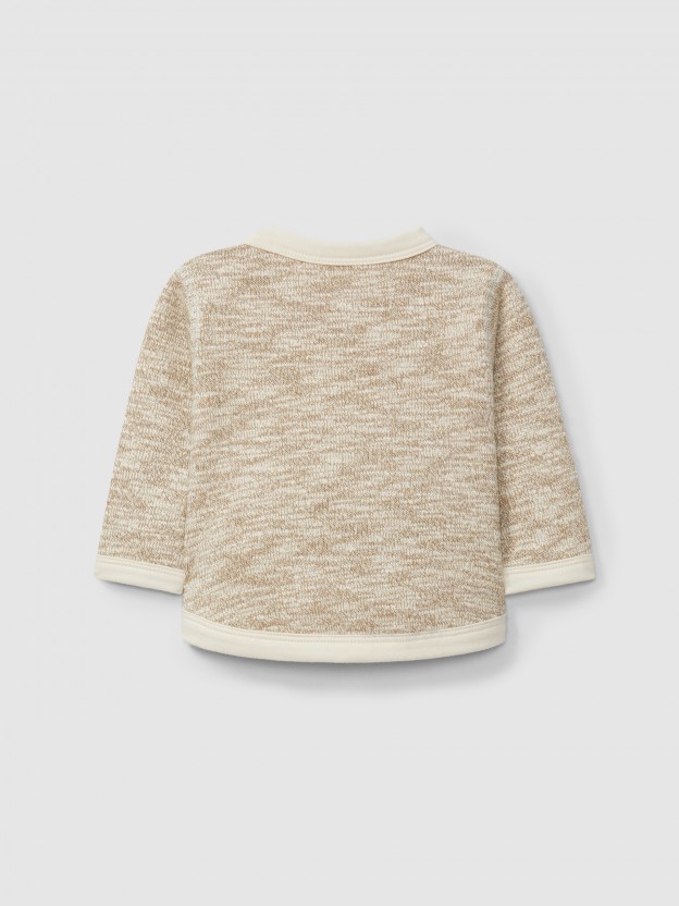 Camisola bordado com cordão em relevo Camisola bordado com cordão em relevo