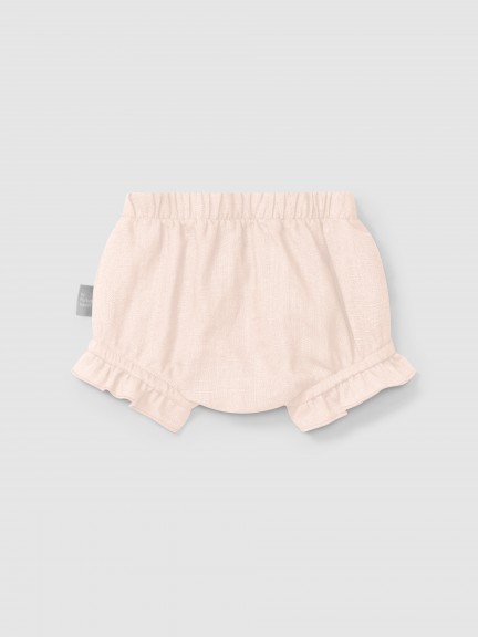 Plain pull-up diaper cover in linen with cotton Plain pull-up diaper cover in linen with cotton