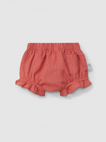 Plain pull-up diaper cover in linen with cotton Plain pull-up diaper cover in linen with cotton