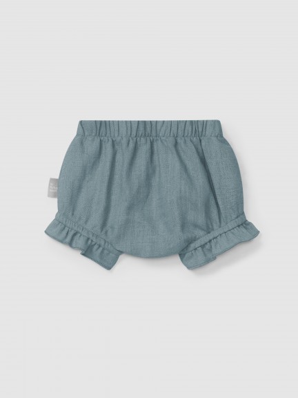Plain pull-up diaper cover in linen with cotton Plain pull-up diaper cover in linen with cotton