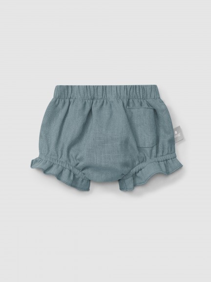Plain pull-up diaper cover in linen with cotton Plain pull-up diaper cover in linen with cotton