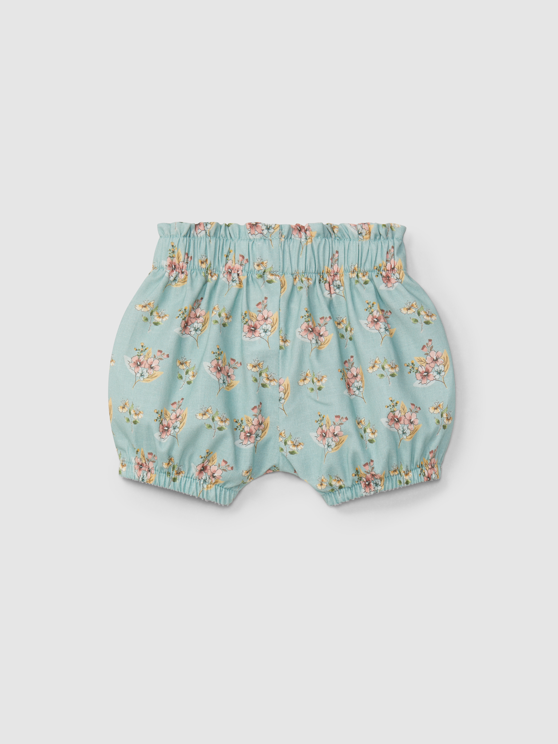 Floral print pull-up shorts