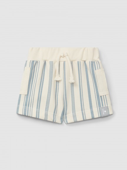 Printed plush pull-up shorts Printed plush pull-up shorts