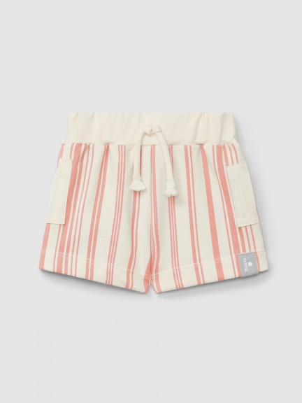 Printed plush pull-up shorts Printed plush pull-up shorts