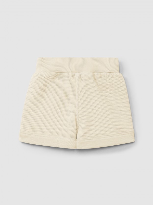 Waffle weave pull-up shorts Waffle weave pull-up shorts
