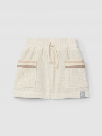 Natural-effect pull-up shorts Natural-effect pull-up shorts