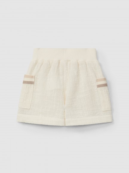 Natural-effect pull-up shorts Natural-effect pull-up shorts