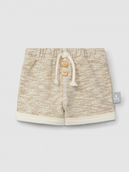 Short pull-up en maille effet tricot�
