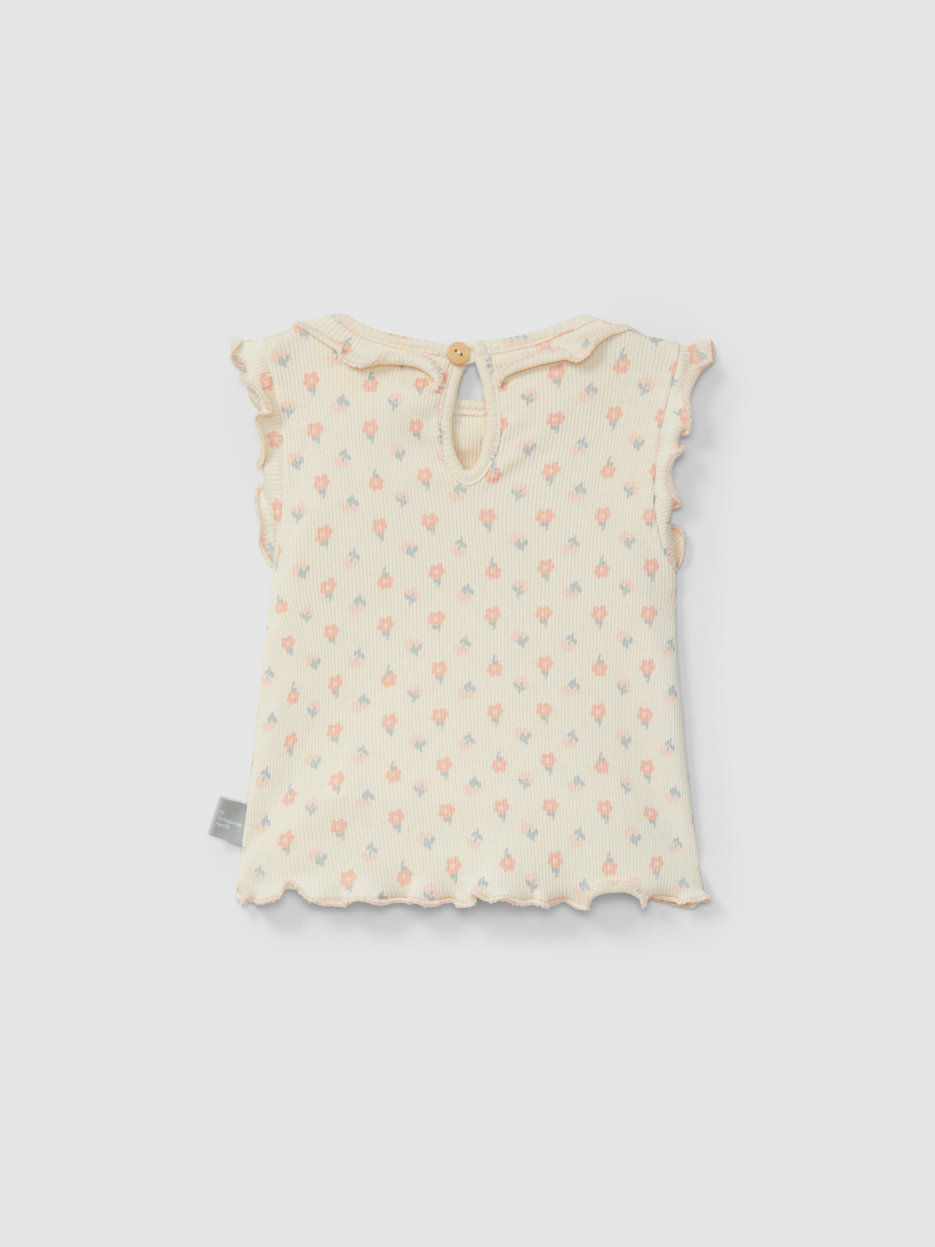 Ribbed jersey singlet floral print