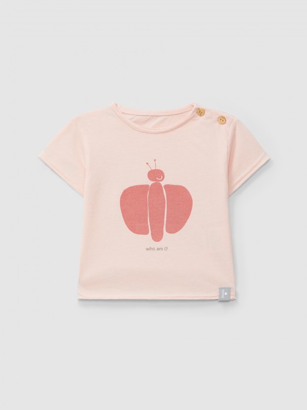 T-shirt en coton avec imprimé T-shirt en coton avec imprimé