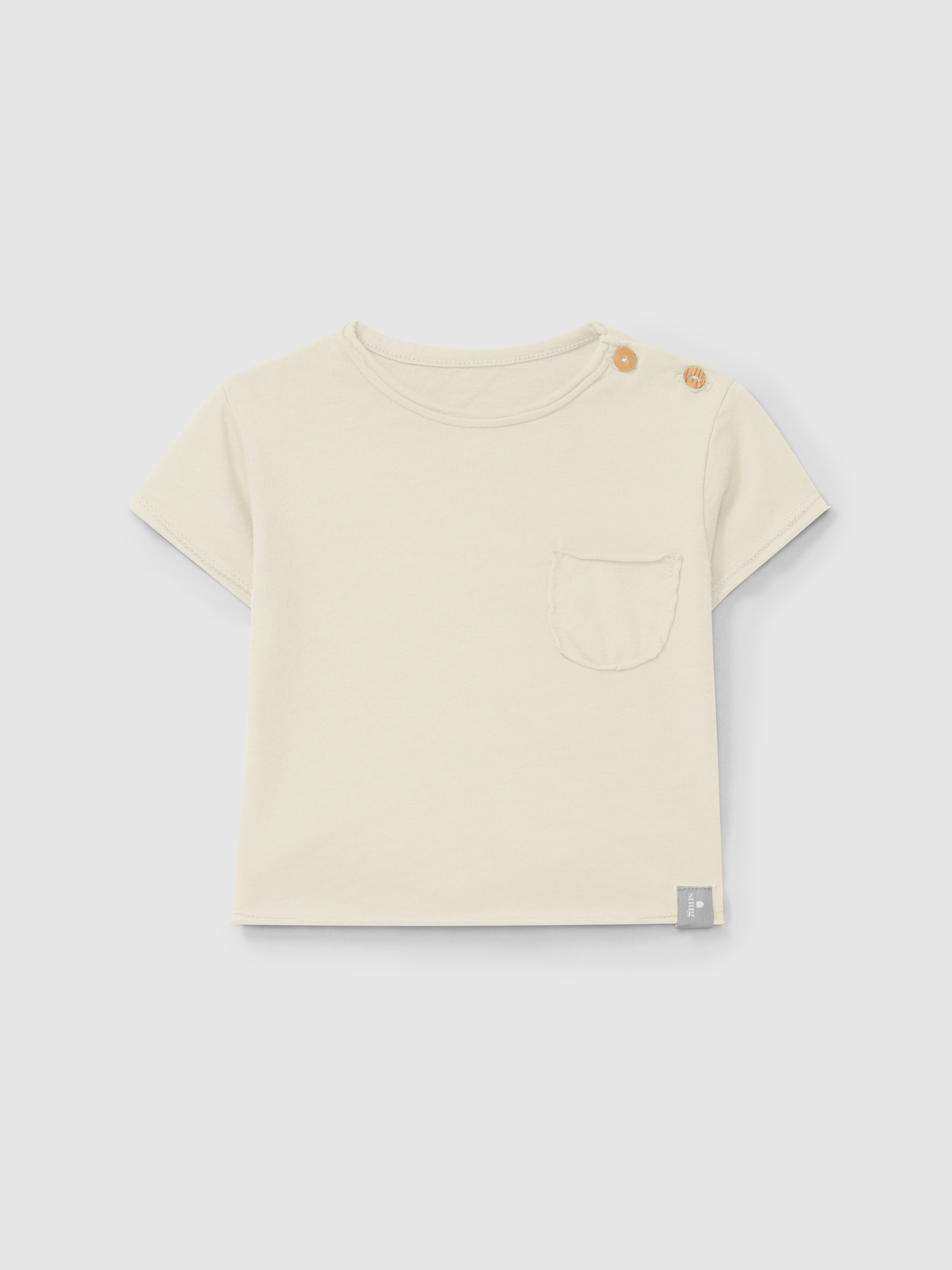 T-shirt com bolso lisa