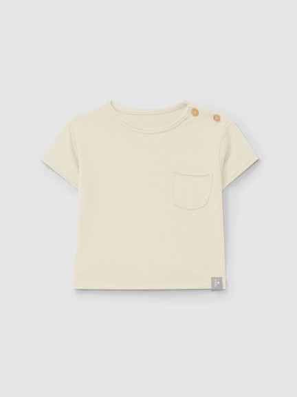 Camiseta lisa con bolsillo Camiseta lisa con bolsillo