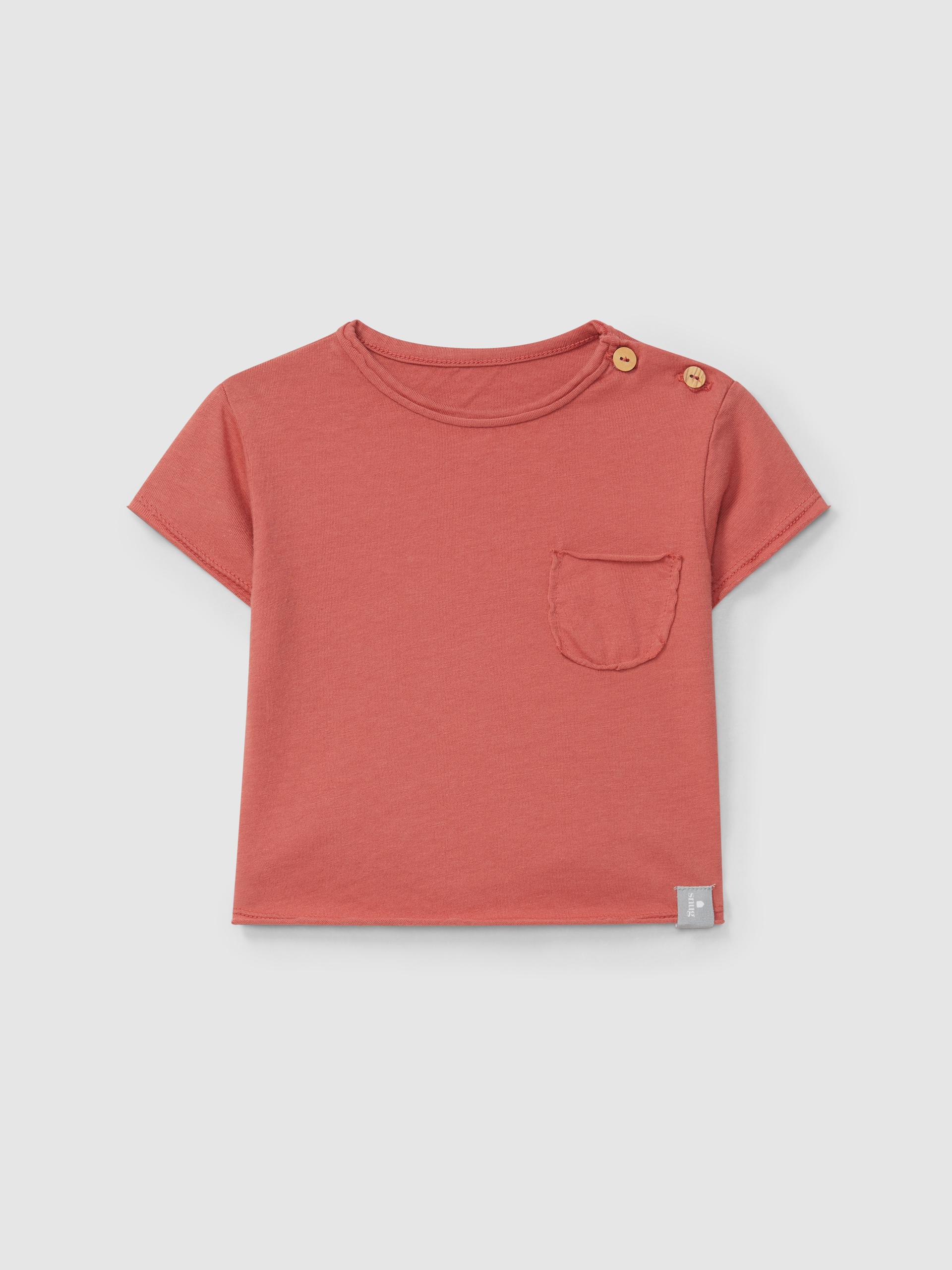 Camiseta lisa con bolsillo