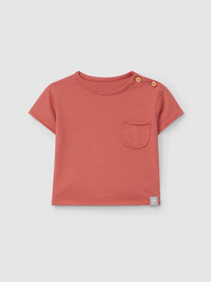 T-shirt com bolso lisa T-shirt com bolso lisa