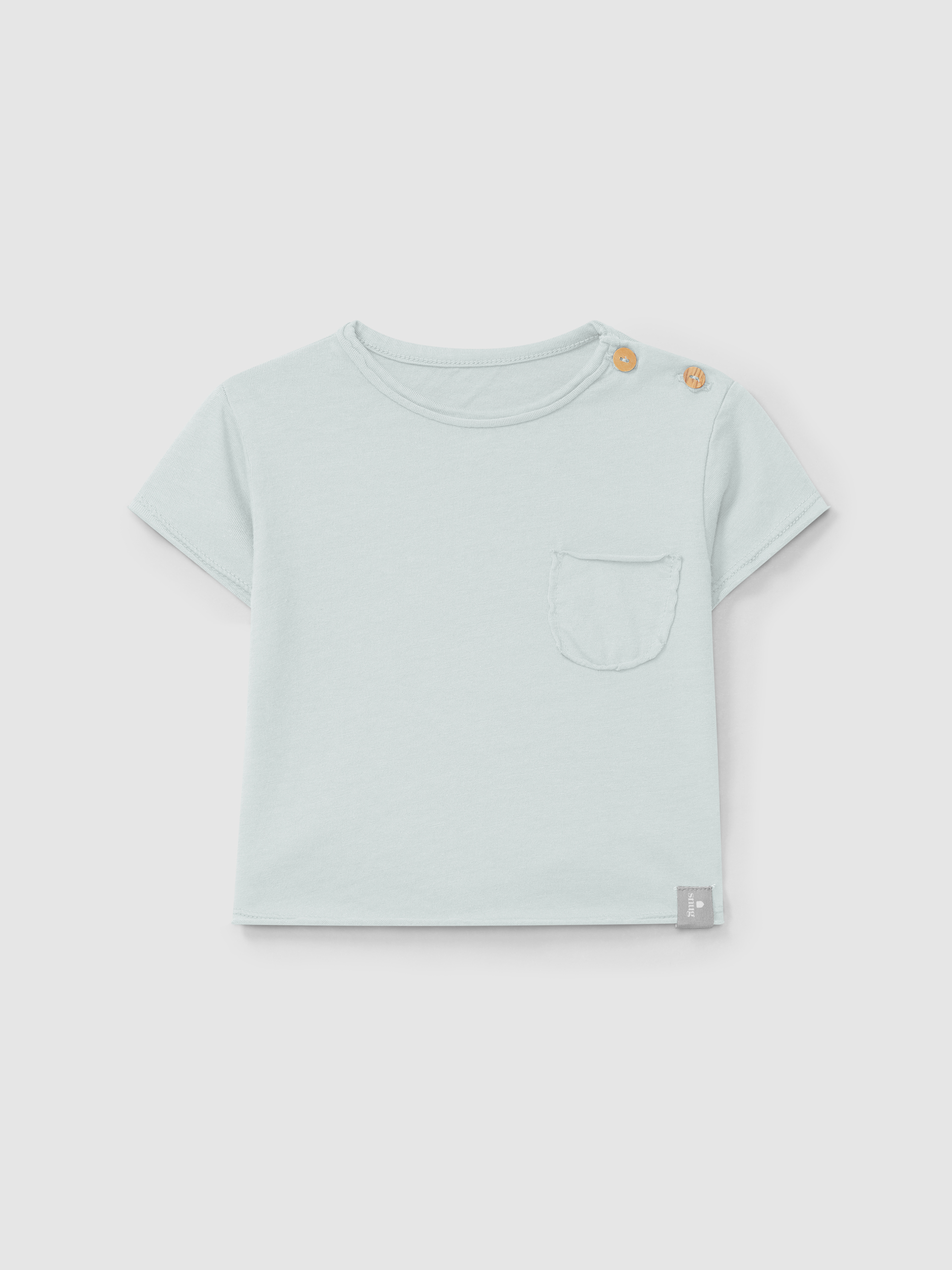 Camiseta lisa con bolsillo