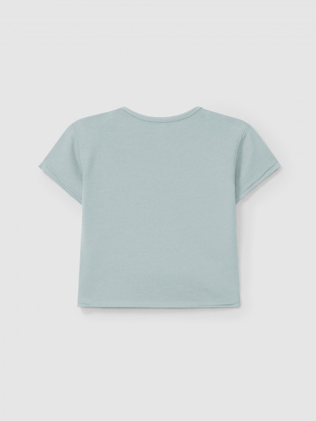 T-shirt avec poche uni T-shirt avec poche uni
