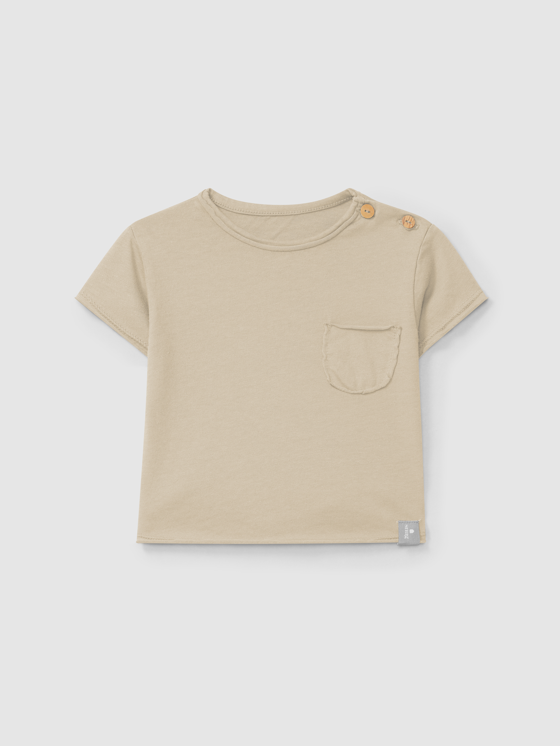 Camiseta lisa con bolsillo