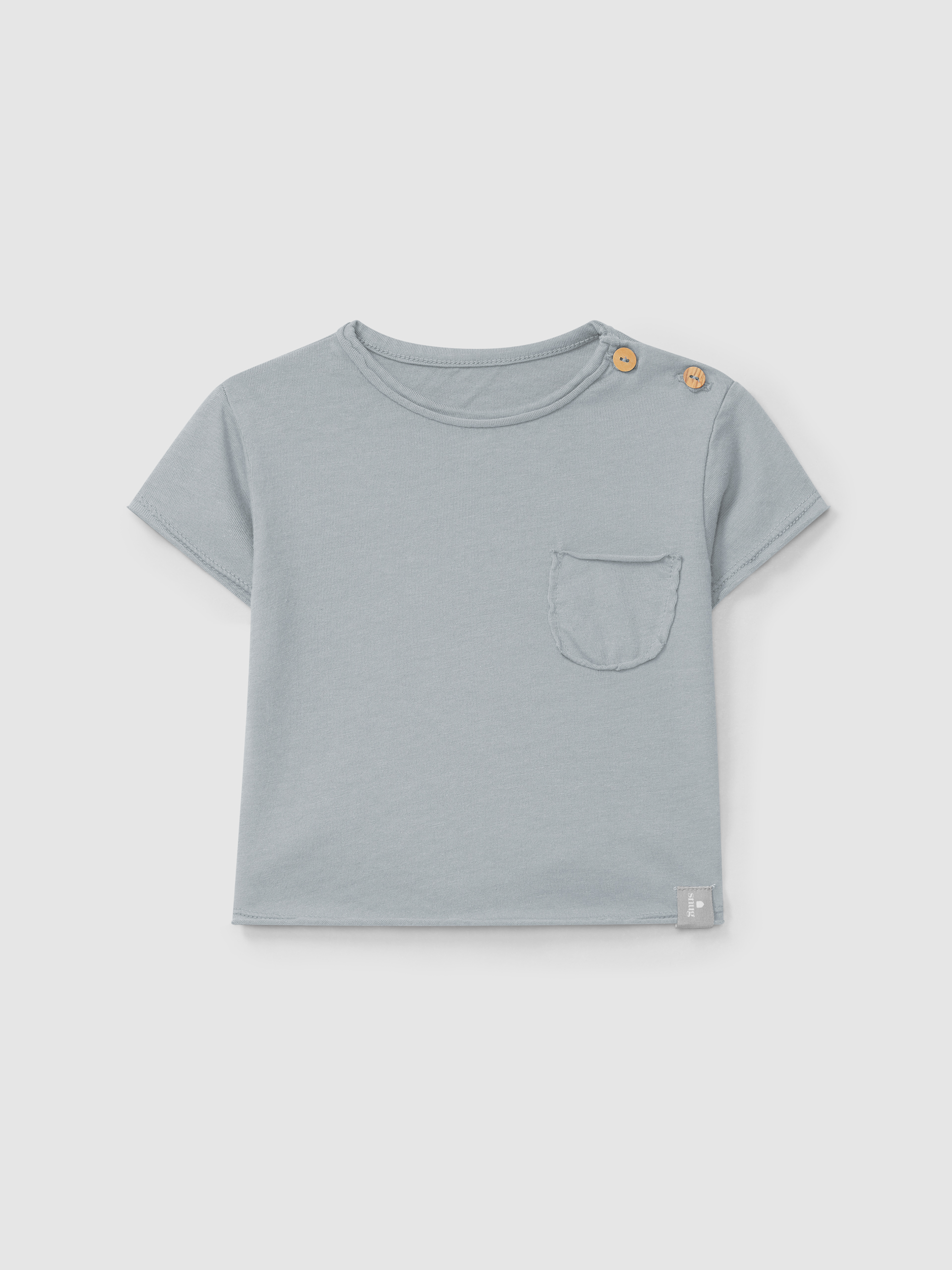 Camiseta lisa con bolsillo