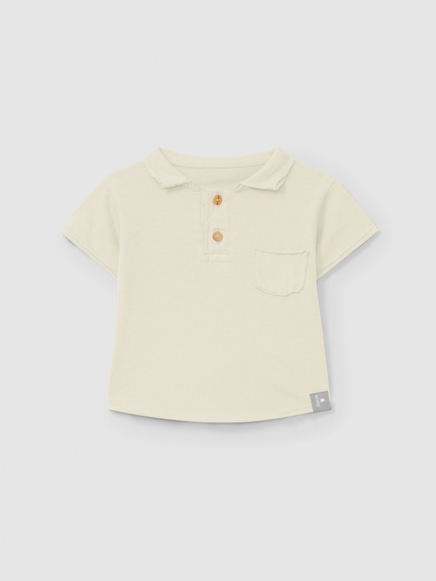 Plain polo shirt with pocket Plain polo shirt with pocket