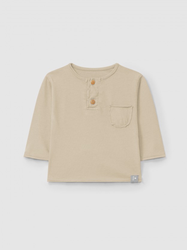 Longsleeve avec poche uni